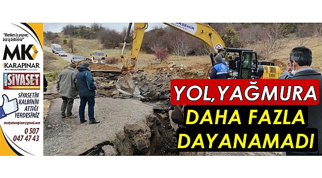 Denizli'de yol yarıldı
