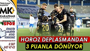 Horoz deplasmandan 3 puanla dönüyor