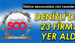 Türkiye ekonomisine Denizli'den 23 firma yön veriyor