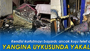Yangına uykusunda yakalandı
