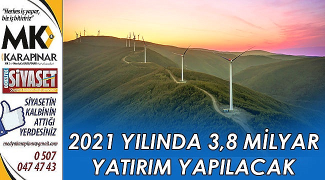 Aydem Enerji, 2021 yılında 3,8 milyar TL yatırım yapacak