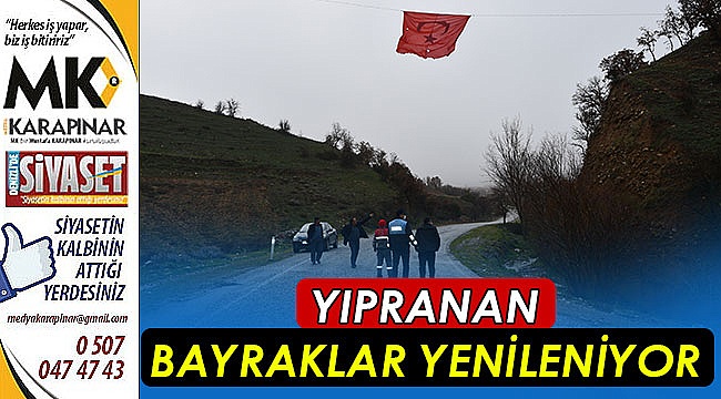 Buldan Belediyesi, Türk bayraklarını yeniliyor