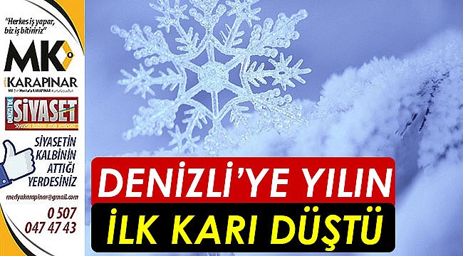 Denizli'ye yılın ilk karı düştü