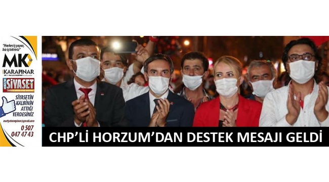 Horzum’dan destek mesajı geldi