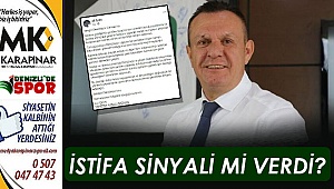 İstifa sinyali mi verdi?