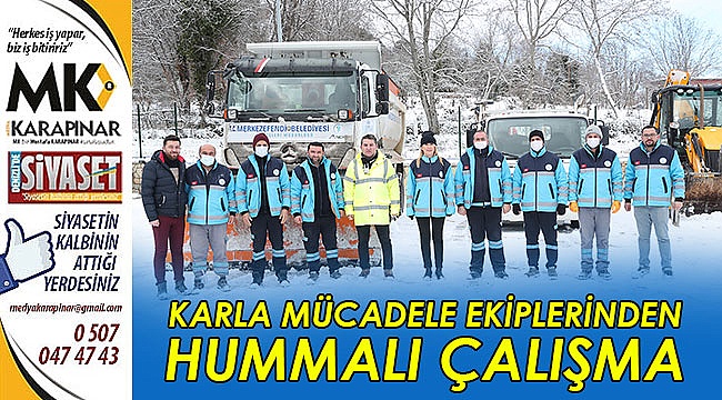 Karla mücadele ekiplerinden hummalı çalışma
