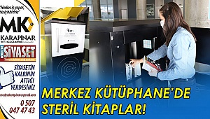 Merkez Kütüphane'de steril kitaplar!