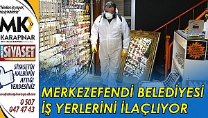 Merkezefendi Belediyesi iş yerlerini ilaçlıyor