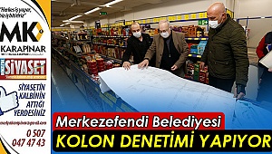 Merkezefendi Belediyesi kolon denetimi yapıyor