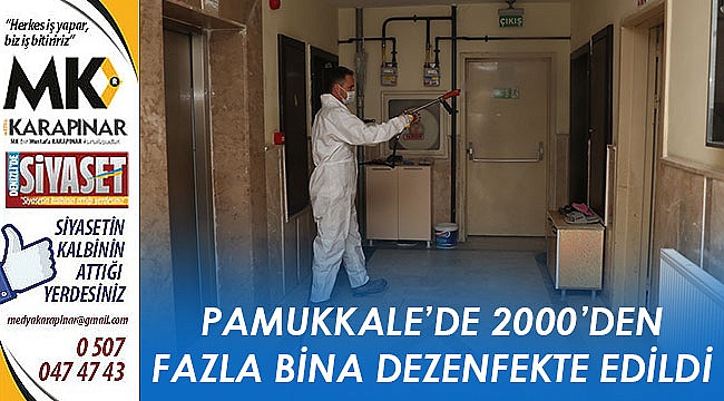 Pamukkale’de 2000’den fazla bina dezenfekte edildi