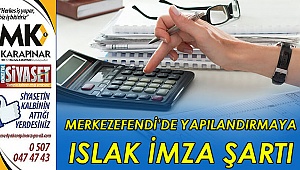 Yapılandırmada ıslak imza şartı