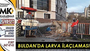 Buldan’da larva ilaçlaması