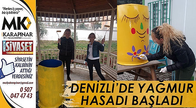 Denizli’de yağmur hasadı başladı