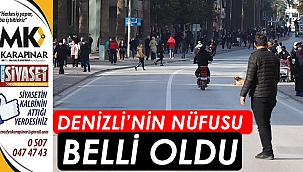 Denizli'nin nüfusu belli oldu