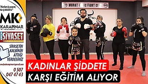  Kadınlar, şiddet durumuna karşı kick boks eğitimi alıyorlar