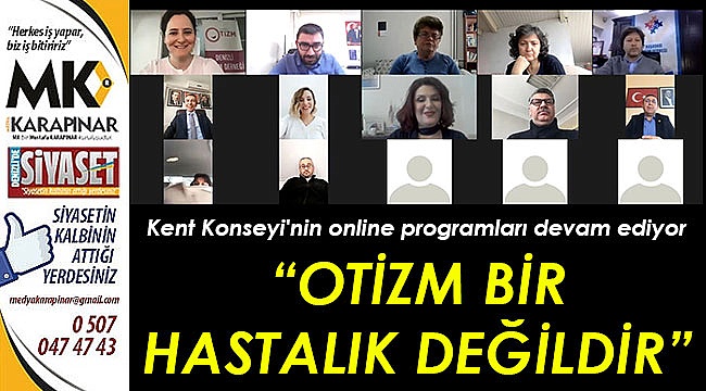 Kent Konseyi'nin online programları devam ediyor