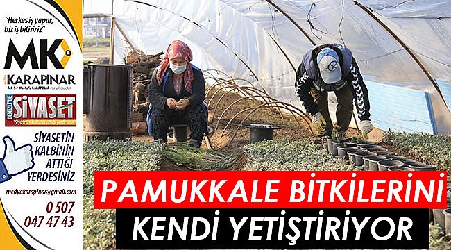 Pamukkale Belediyesi süs bitkilerini kendi yetiştiriyor