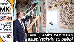 Tarihi camiye Pamukkale Belediyesi’nin eli değdi