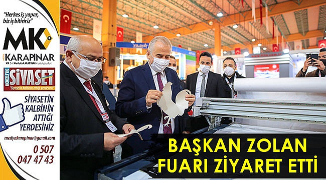 Başkan Zolan fuarı ziyaret etti