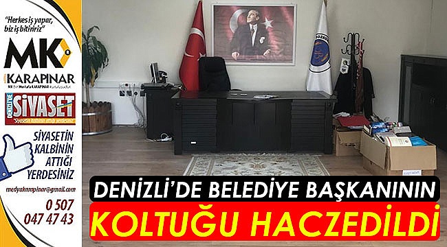 Başkanın makam koltuğu haczedildi