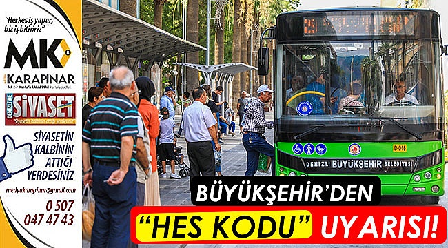 Büyükşehir'den HES kodu uyarısı