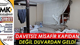Davetsiz misafir eve duvardan girdi
