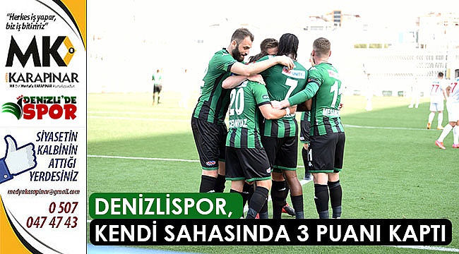 Denizlispor, kendi sahasında 3 puanı kaptı