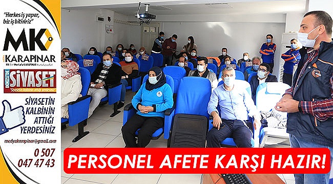 Pamukkale Belediyesi personelini afetlere karşı hazırlıyor