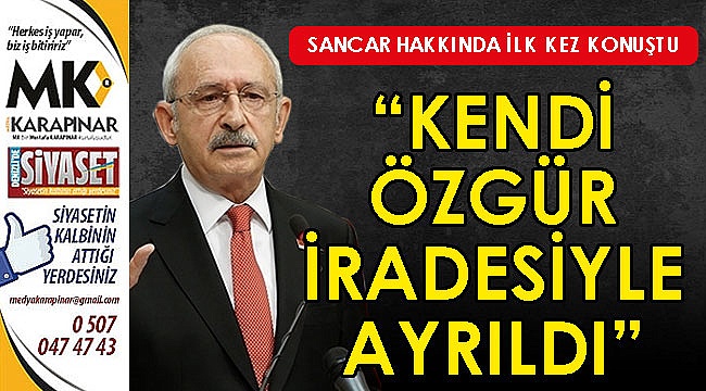 Sancar hakkında ilk kez konuştu