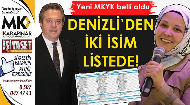 Yeni MKYK'de Denizli'den iki isim yer aldı