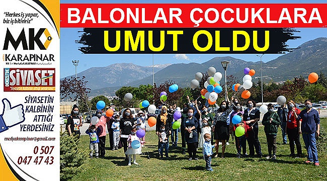 Balonlar çocuklara umut oldu