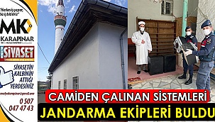 Caminin çalınan vaaz hoparlörlerini jandarma buldu