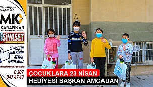 Çocuklara 23 Nisan hediyesi başkan amcadan