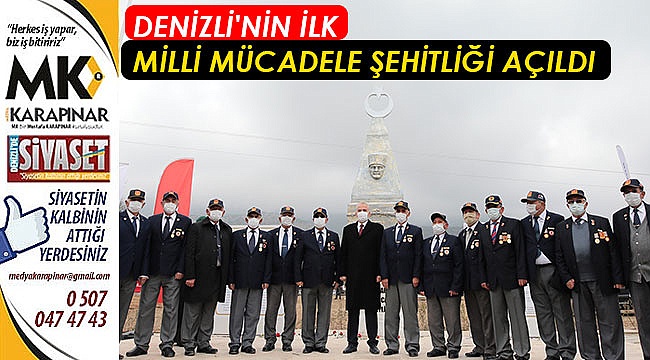Denizli'nin ilk milli mücadele şehitliği açıldı