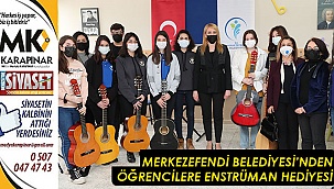 Merkezefendi Belediyesi’nden öğrencilere enstrüman hediyesi