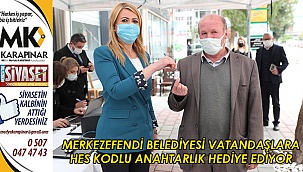 Merkezefendi Belediyesi vatandaşlara HES kodlu anahtarlık hediye ediyor