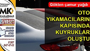 Oto yıkamacılarının önünde uzun kuyruklar oluştu