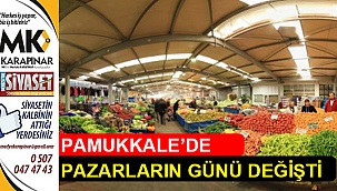 Pamukkale'de pazarların günü yeniden düzenlendi