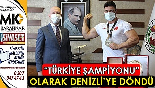 Türkiye Şampiyonu olarak evine döndü