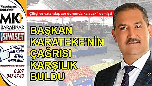 Başkan Karateke’nin çağrısı karşılık buldu