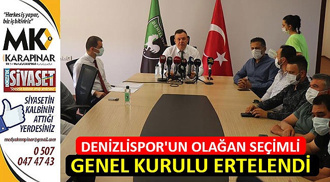 Denizlispor’un olağan seçimli genel kurul toplantısı ertelendi