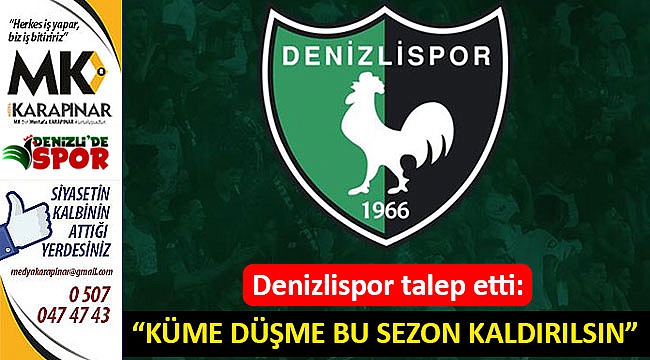 “Küme düşme bu sezon kaldırılsın”