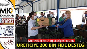 Merkezefendi Belediyesi’nden üreticiye 200 bin fide desteği