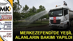 Merkezefendi’de yeşil alanların bakımı yapıldı