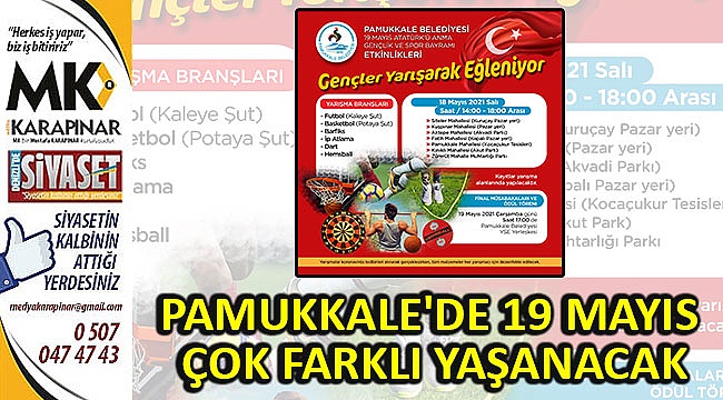 Pamukkale’de 19 Mayıs bayramı çok farklı yaşanacak