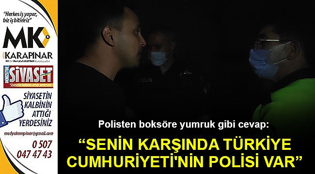 Polisten yabancı boksöre yumruk gibi cevap