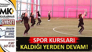 Spor kursları kaldığı yerden devam edecek