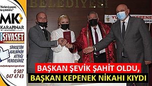 Başkan Şevik şahit oldu, Başkan Kepenek nikahı kıydı