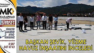 Başkan Şevik, yüzme havuz inşaatını inceledi