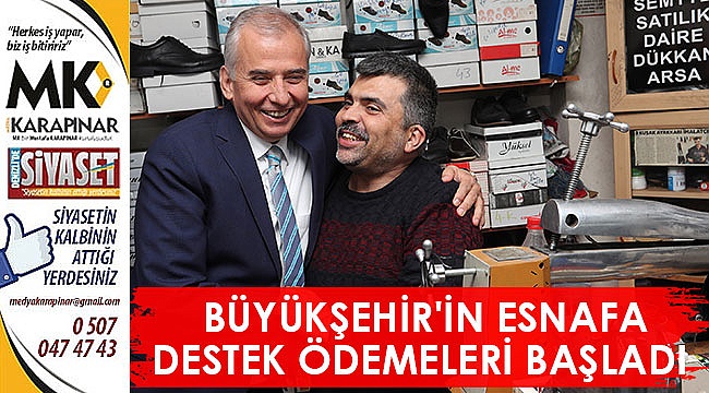 Büyükşehir'in esnafa destek ödemeleri başladı